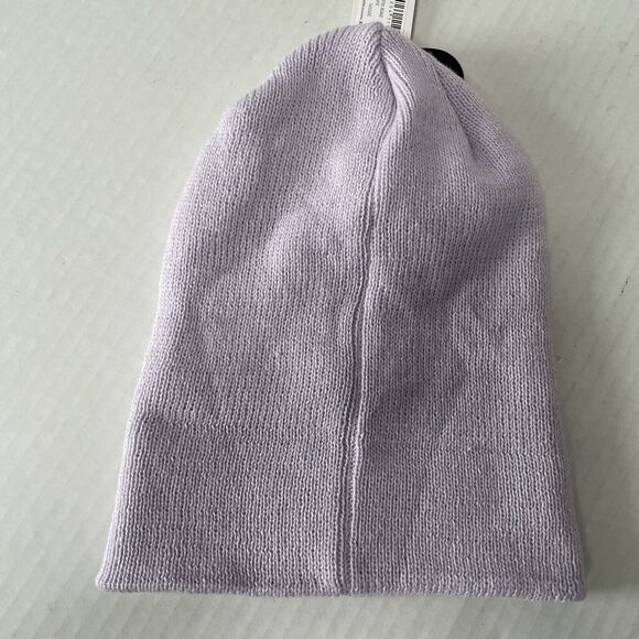 Adidas Originals Womens Beanie Trefoil Embroidered Beanie Purple Tint/White OS - Picture 2 of 5